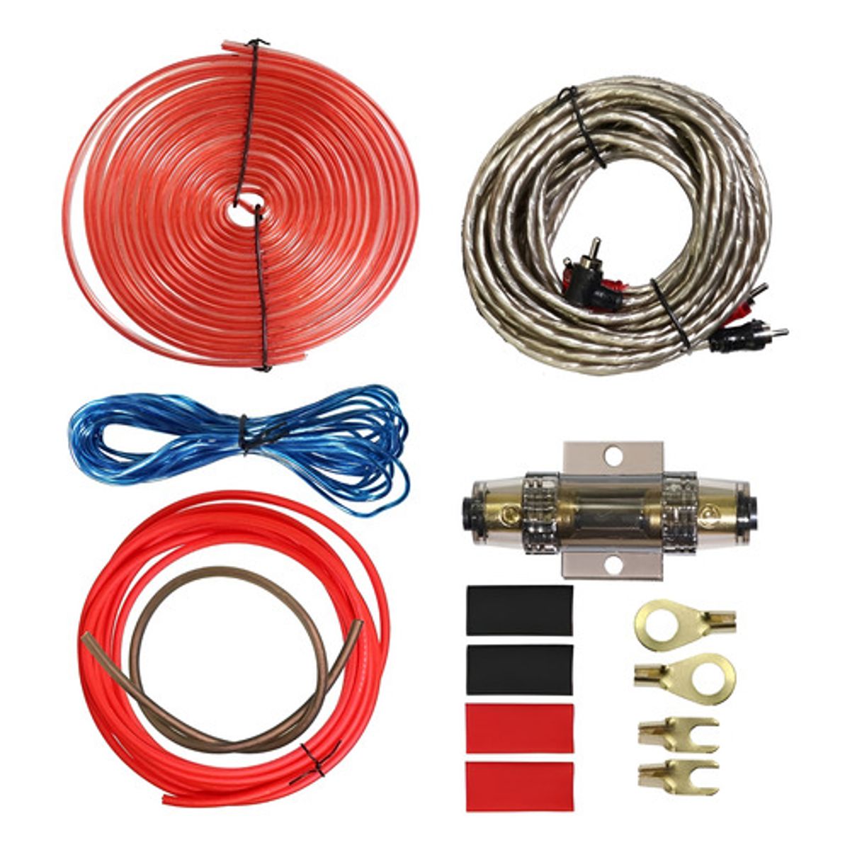 GENERICO - Kit Cables Amplificador Subwoofer Parlantes Auto Premium 213006