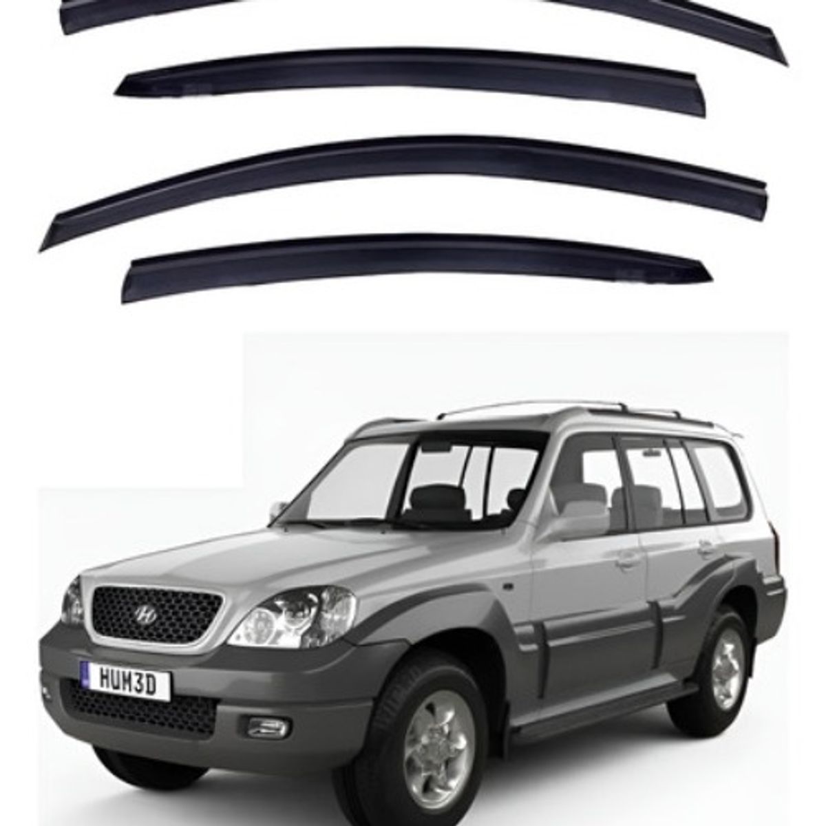 GENERICO - Kit Aletas Bota Aguas Hyundai Terracan 2004-2010  223061 Negro 223061 C32