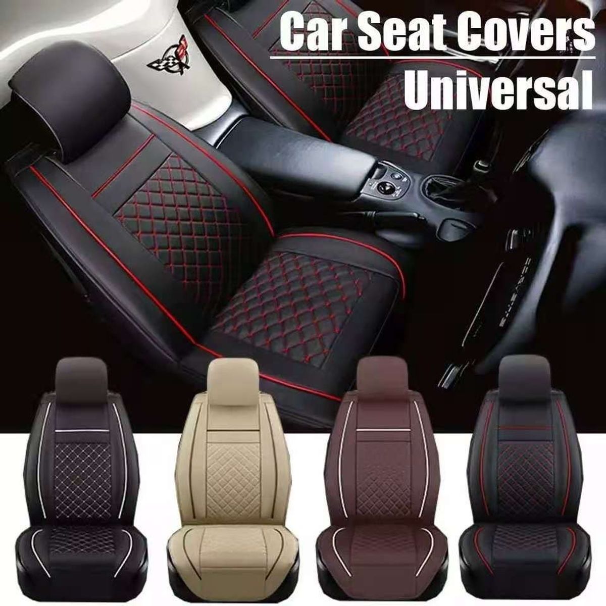 GENERICO - Funda Cubre Asiento Eco-cuero Auto Luxury Valor Por Pieza