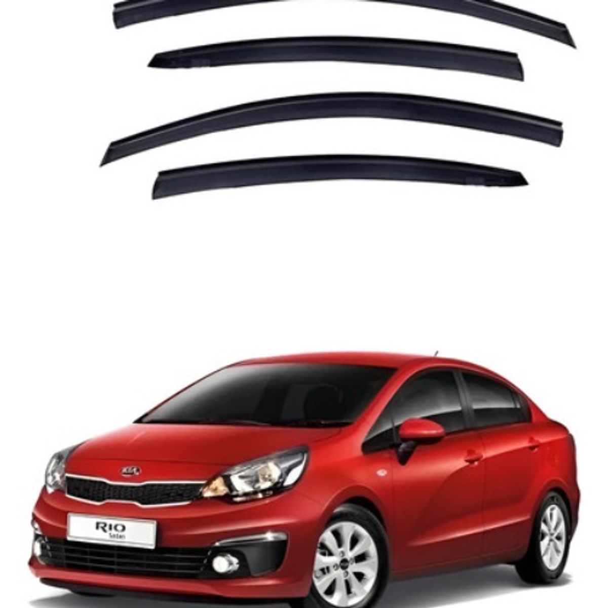 GENERICO - Kit Aletas Bota Aguas Kia Rio 2012 - 2017  223081 Negro 223081 C32