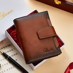 AIZO - Cartera Antirrobo Para Hombre Billetera Clip Rfid Cuero