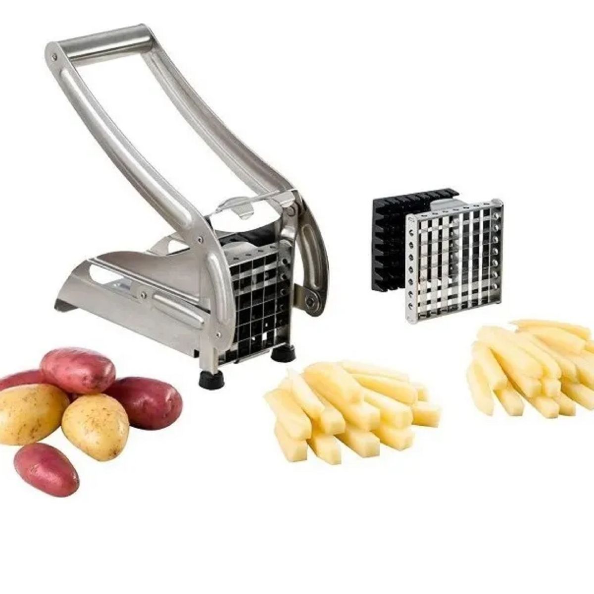 GENERICO - Cortador de papas fritas de acero inoxidable picador de verduras rebanador de cebollas industrial
