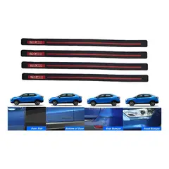 GENERICO - X4 Tope De Puerta Goma Universal Adhesivo Tuning Parachoques