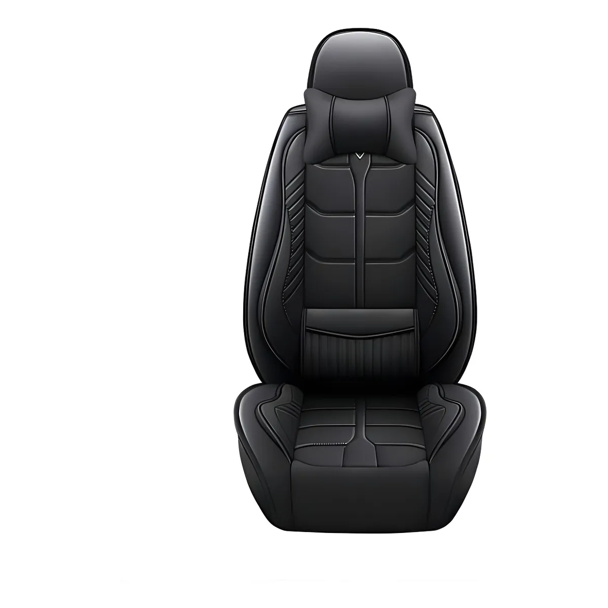GENERICO - Kit Funda Cubre Asiento Auto Premium Luxury Par Almoadillas