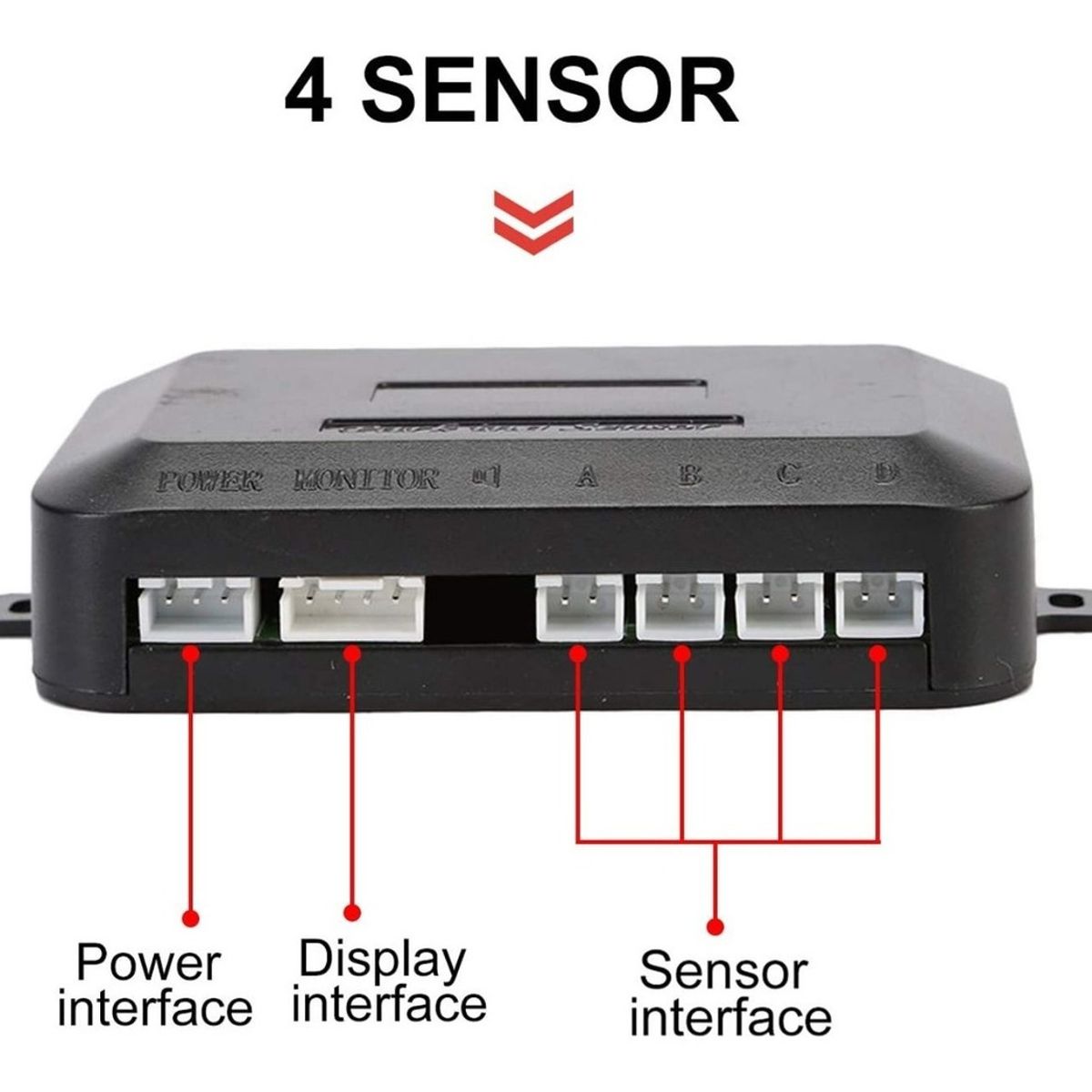 GENERICO - Sensores De Retroceso Distancia Alarma Sonido Visual Sistema Color Plateado-213081-213124 C43