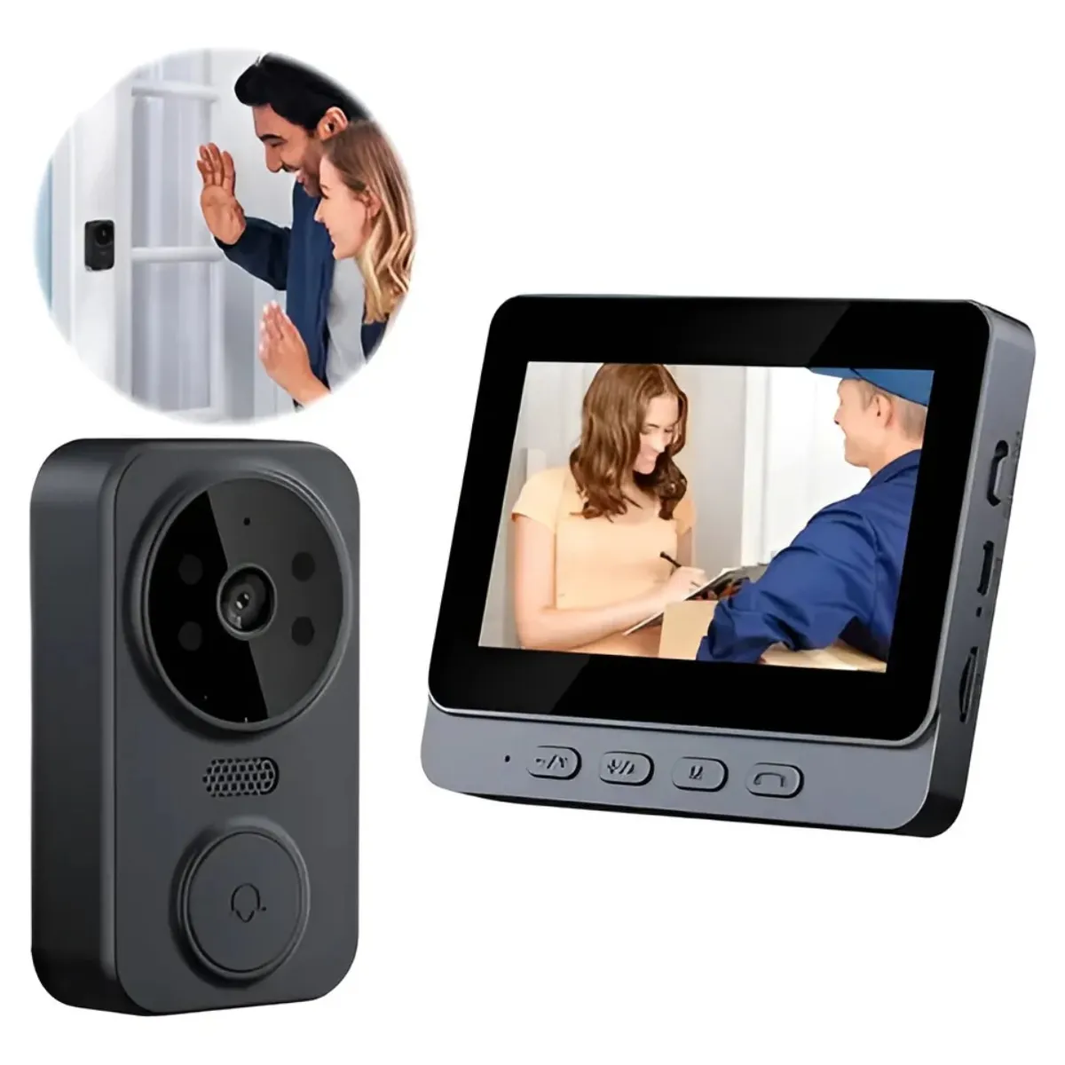 GENERICO - Timbre Seguridad Puerta Timbre Inalambrico Con Camara