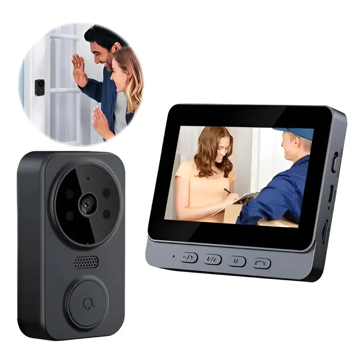 GENERICO - Timbre Seguridad Puerta Timbre Inalambrico Con Camara