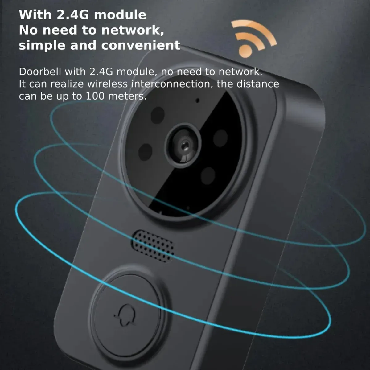 GENERICO - Timbre Seguridad Puerta Timbre Inalambrico Con Camara