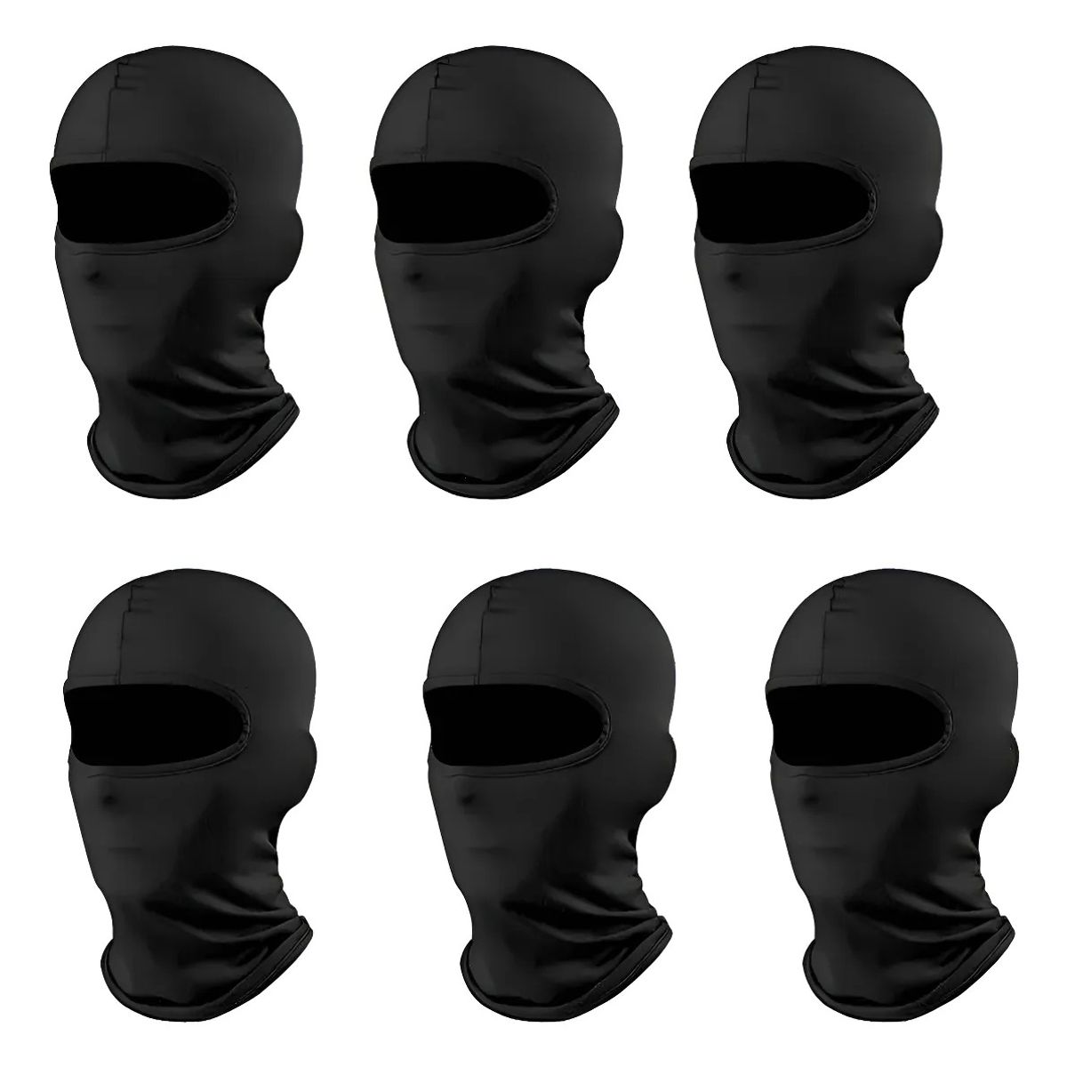 GENERICO - Pack 6 Balaclava Pasamontaña Polliester Deporte Moto Bici