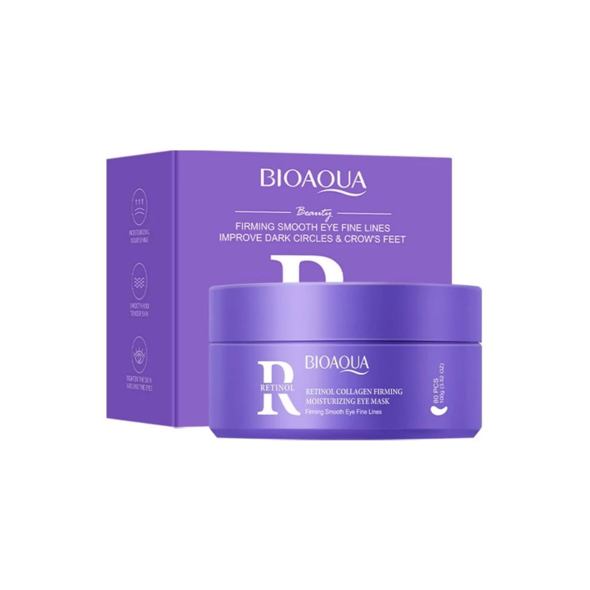GENERICO - 80 Parches Hidrogel Contorno Ojos Retinol y Colageno Antiedad