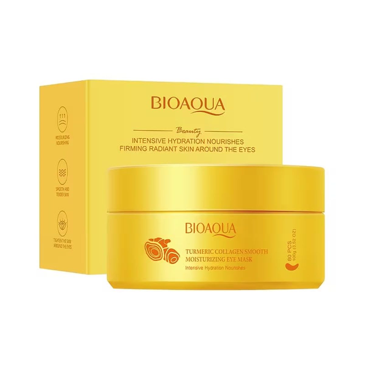GENERICO - 80 Parches Hidrogel Contorno Ojos Curcuma Antiojeras
