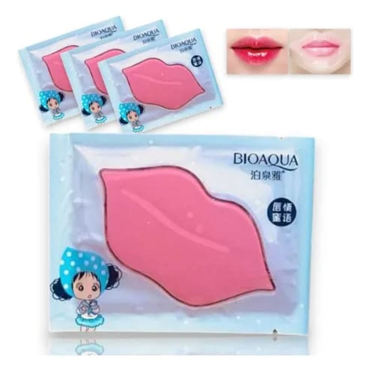 GENERICO - Set 10 Parches de Colágeno para Labios - Labios Hidratados y Con Volumen