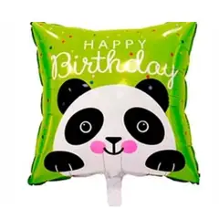 GENERICO - Globo metálico oso panda happy birthday