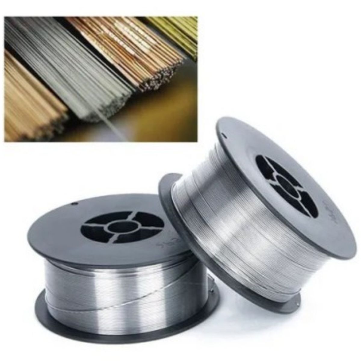 GENERICO - Alambre de soldadura autoprotegido sin gas disco pequeño de 0.8 mm