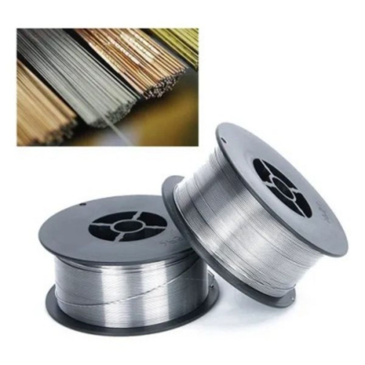 GENERICO - Alambre de soldadura autoprotegido sin gas disco pequeño de 0.8 mm