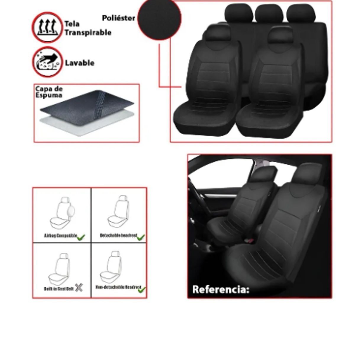 GENERICO - Funda Cubre Asiento Auto