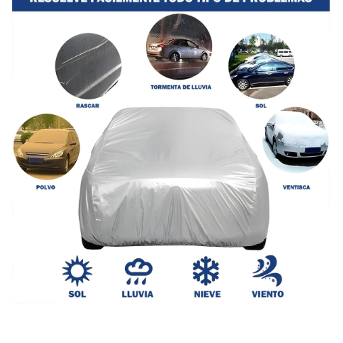 GENERICO - Carpa Funda Para Autos Protector Toldo Multiusos Impermea Xl