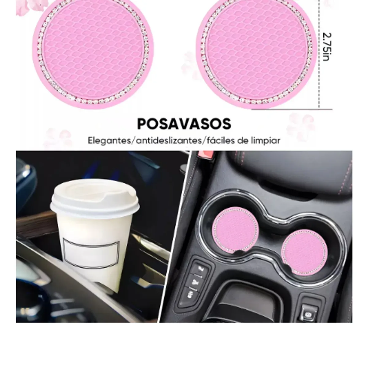 GENERICO - Funda Protector Cubre Volantes Universal Diamante Mujer Set