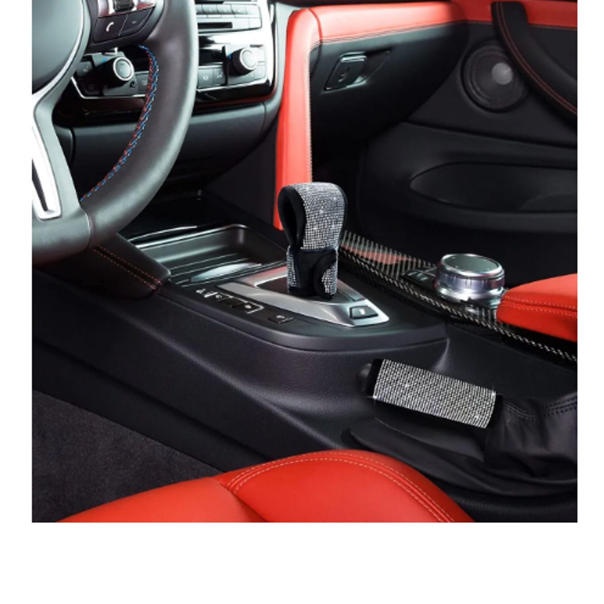 GENERICO - Decoración Coche Para Mujer Funda Volante Diamante 5pcs