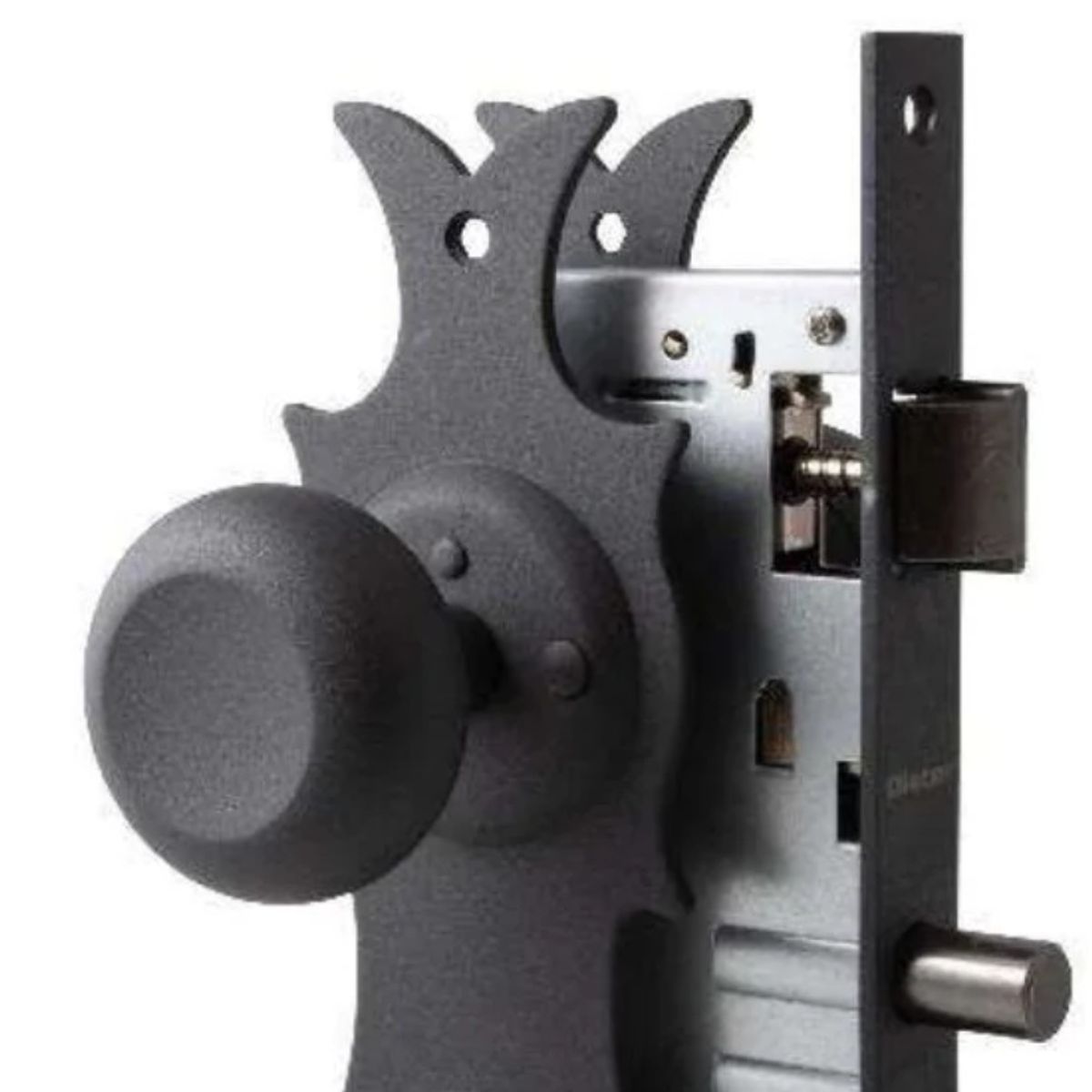 OISTER - Cerradura Empotrable Oister Tolten Colonial - Puerta Principal Llave 3 Llaves Color Negro