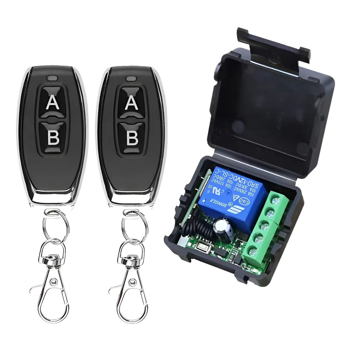 KUANGYE - Módulo Rf 1 Relé Inalámbrico + 2 Control Remoto 12v 433mhz.