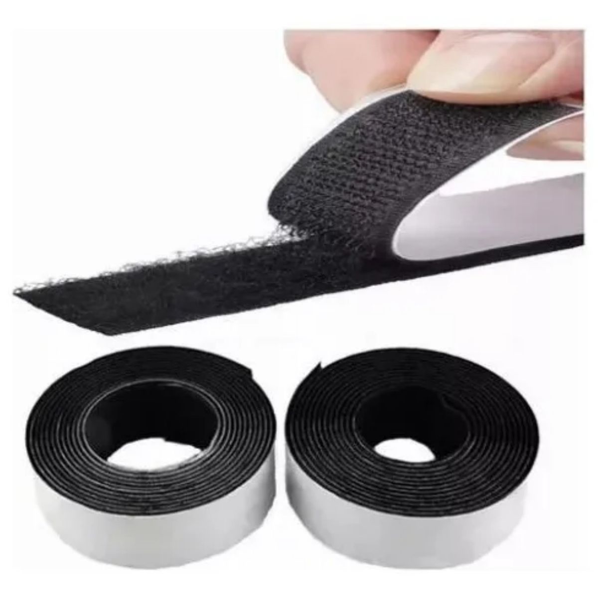 GENERICO - Velcro Autoadhesivo Por 2cm 10 Metros Negro