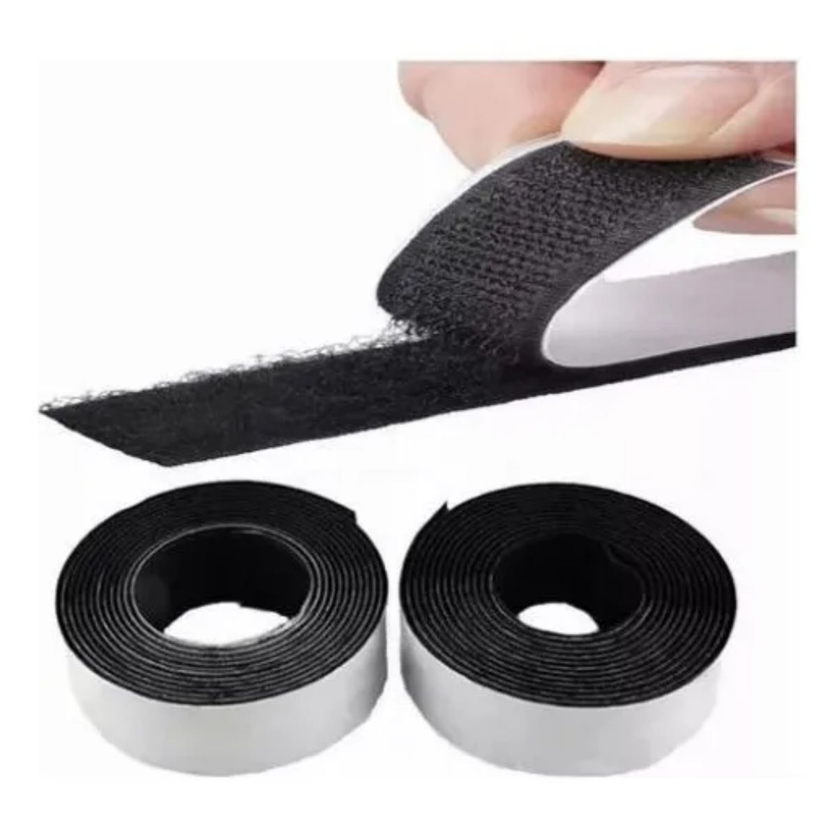 GENERICO - Velcro Autoadhesivo Por 2cm 10 Metros Negro