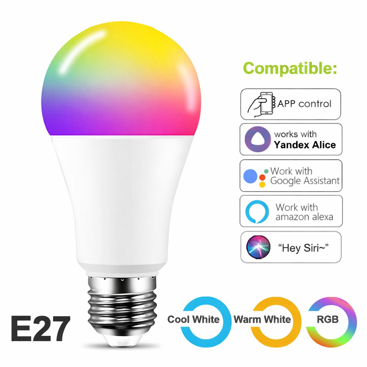 GENERIC - Bombilla LED Inteligente WiFi DOMUSMART 9W E27