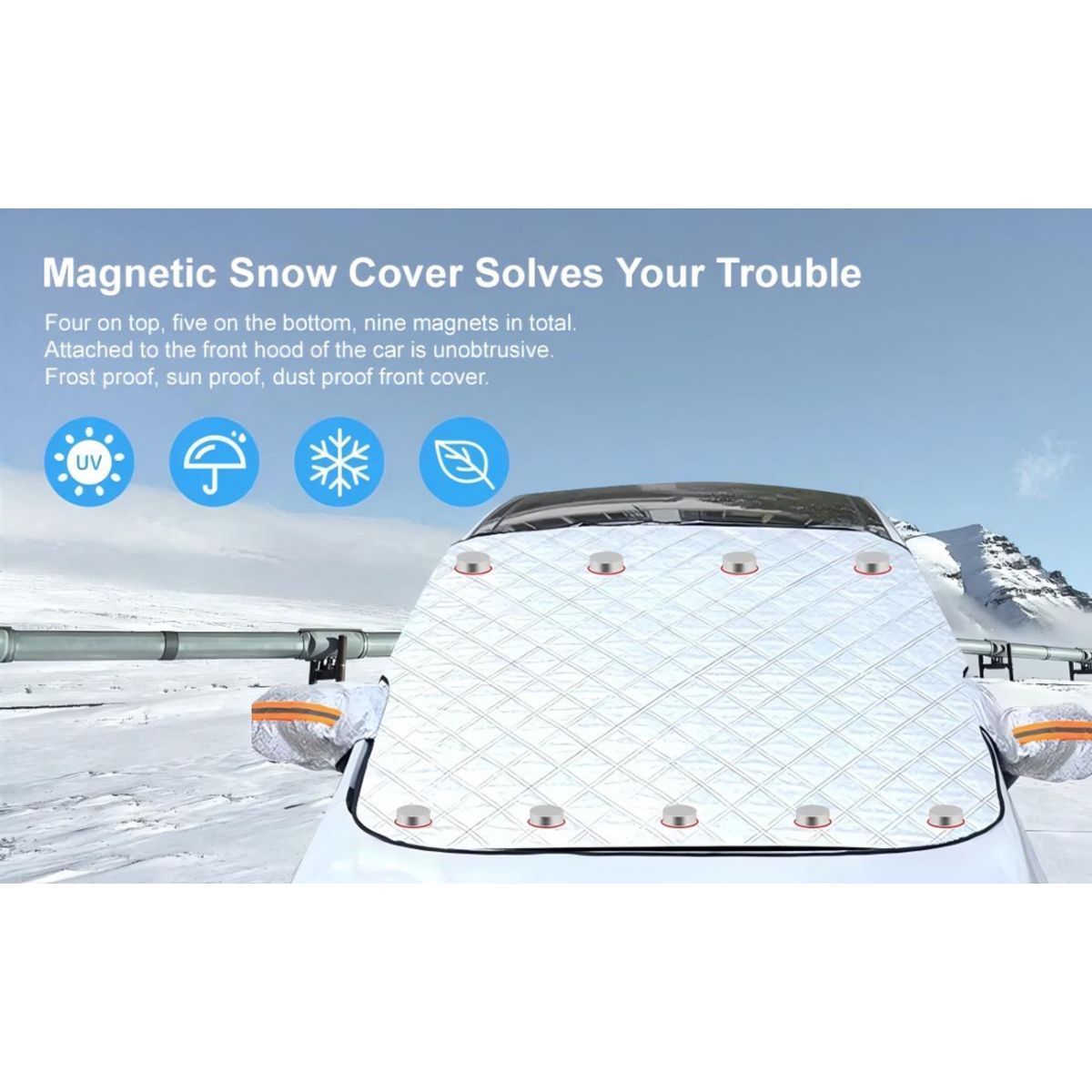 GENERICO - Funda Protectora Sol Y Nieve Cubreparabrisas Para Automóvil