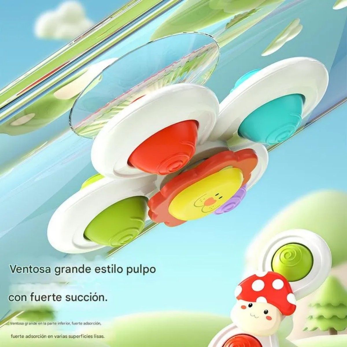 GENERICO - Juguetes Sensorial Giratorios Spinner Con Ventosa Para Bebé