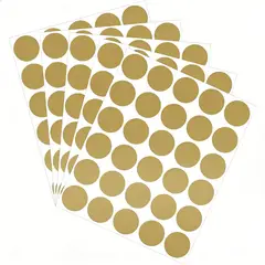 GENERICO - 300 Etiquetas Rascables 25mm Oro Oscuro 100% Opaco Premium