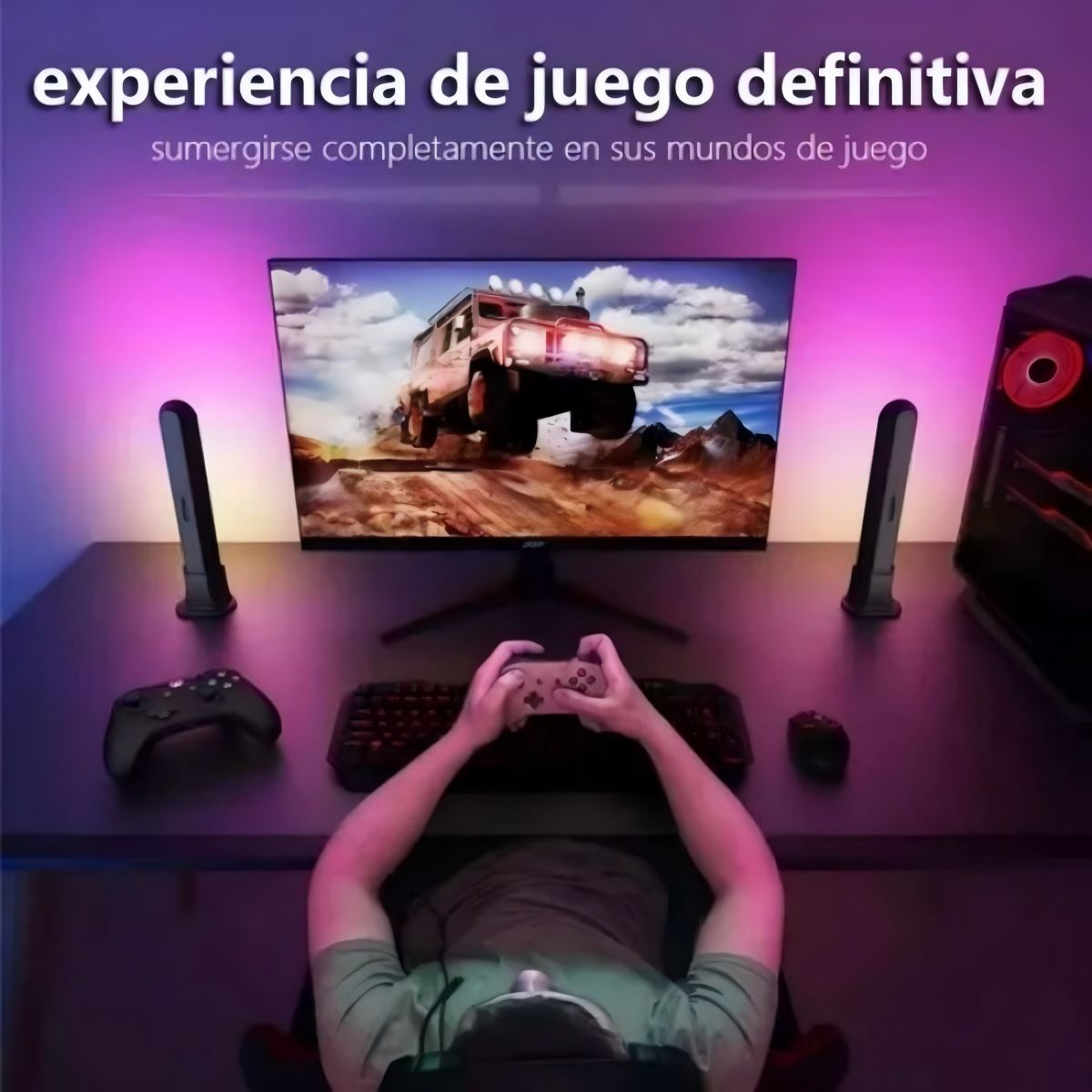GENERICO - Luces Inteligentes Luz Led Rgb Musical Decorativa Tv Gamer