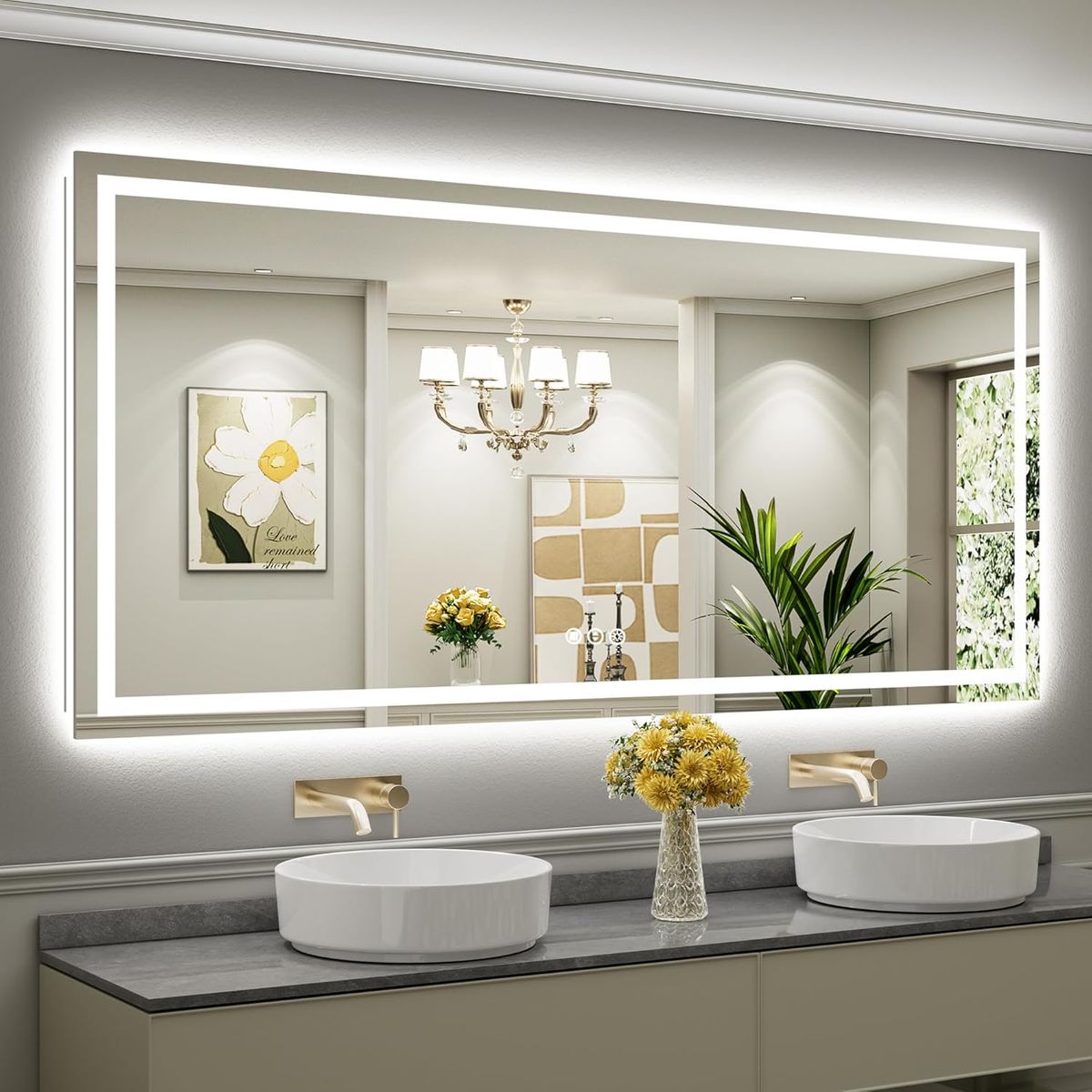 Espejo Con Luz Led Touch De Lujo Para Tocador O Baño 120x60cm, marca BLUEDREAMER - Foto Principal