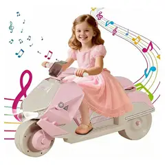 TOYUN TOYUN - Moto A Batería Infantil 6v Con 3 Ruedas Multifuncional Rosa