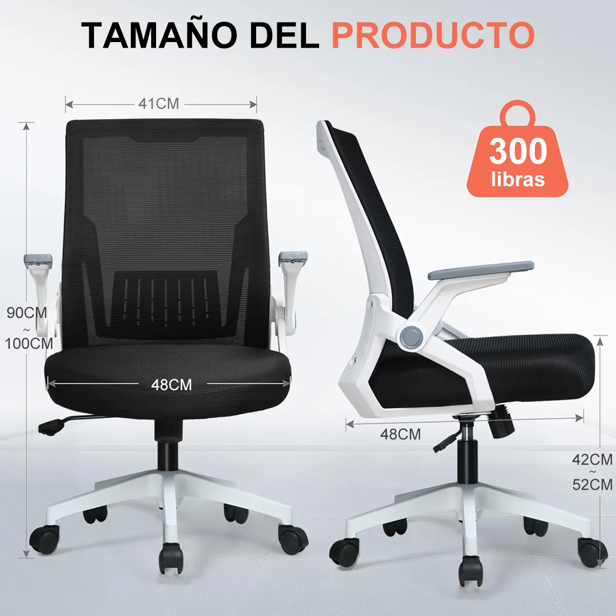 SUPERCENTER - Silla Gamer Ergonómica De Malla Brazos Y Ruedas Ajustable