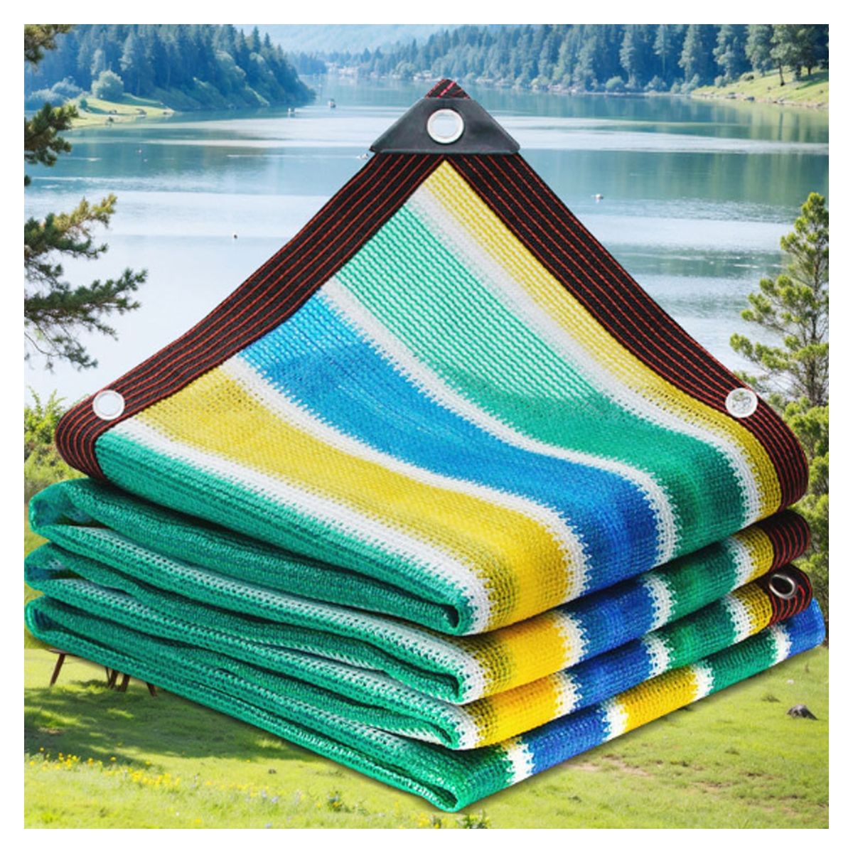 KINDA NICE - Malla De Sombra 4x5m Lona 90% Tasa Sombreado Multicolor 4x5m
