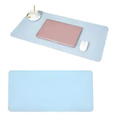 GENERICO - Mouse Pad Cubierta Tapete Escritorio Extra Grande 80x40cm Azul Claro Cuero