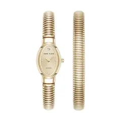 ANNE KLEIN - AK-5178GPST Reloj Ovalado Dorado con Brazalete