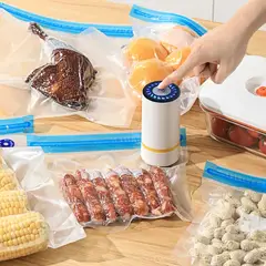 GENERICO - Bolsas Al Vacio Compresion Alimento Set 5 26x28 + Bomba