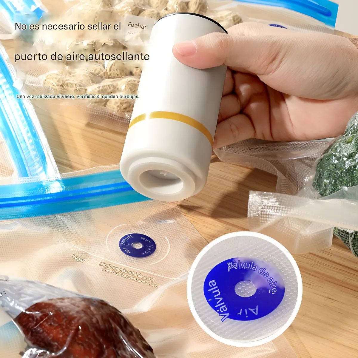 GENERICO - Bolsas Al Vacio Compresion Alimento Set 5 26x28 + Bomba
