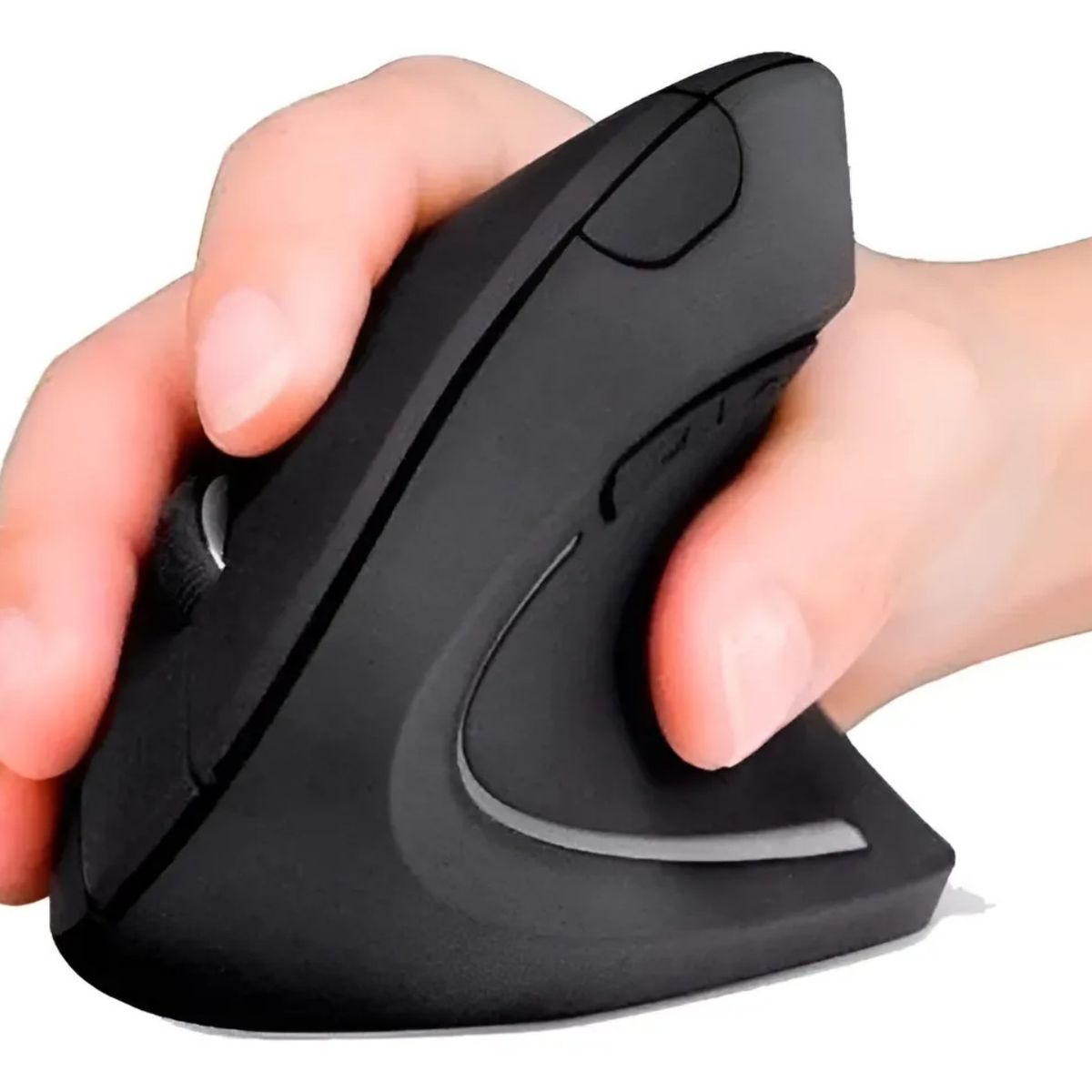 GENERICO - Ratón Vertical Inalámbrico 24g Recargable X Usb Ergonómico Color Negro