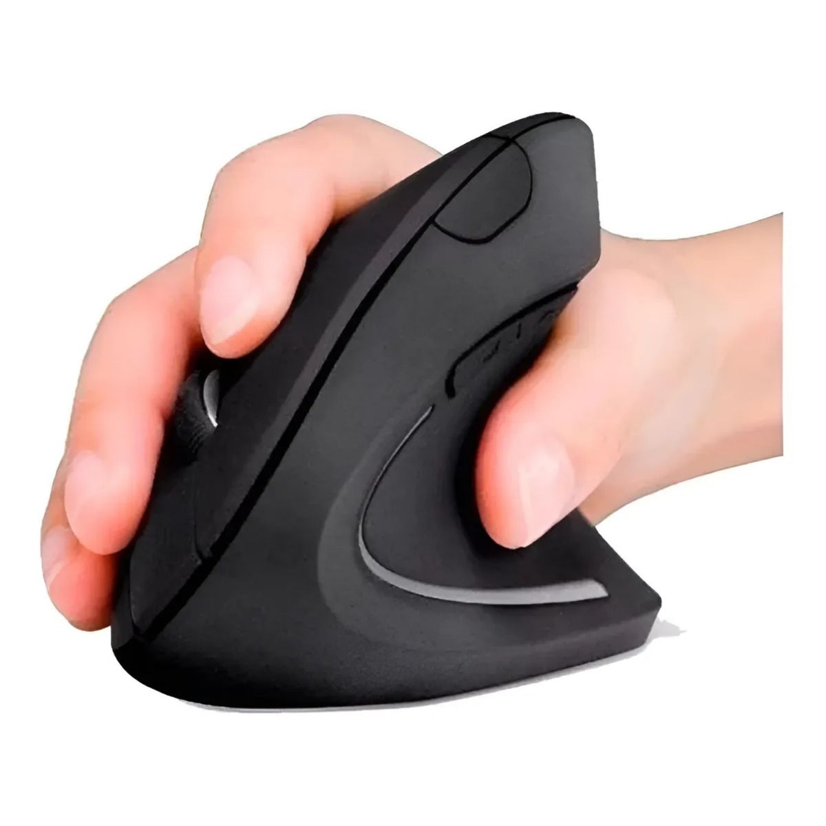 GENERICO - Ratón Vertical Inalámbrico 24g Recargable X Usb Ergonómico Color Negro