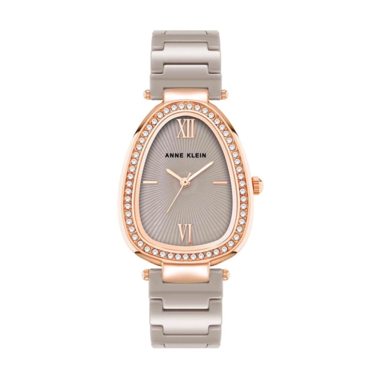 ANNE KLEIN - Anne Klein AK-5012RGTP Reloj Ovalado Marrón con Cerámica Marrón