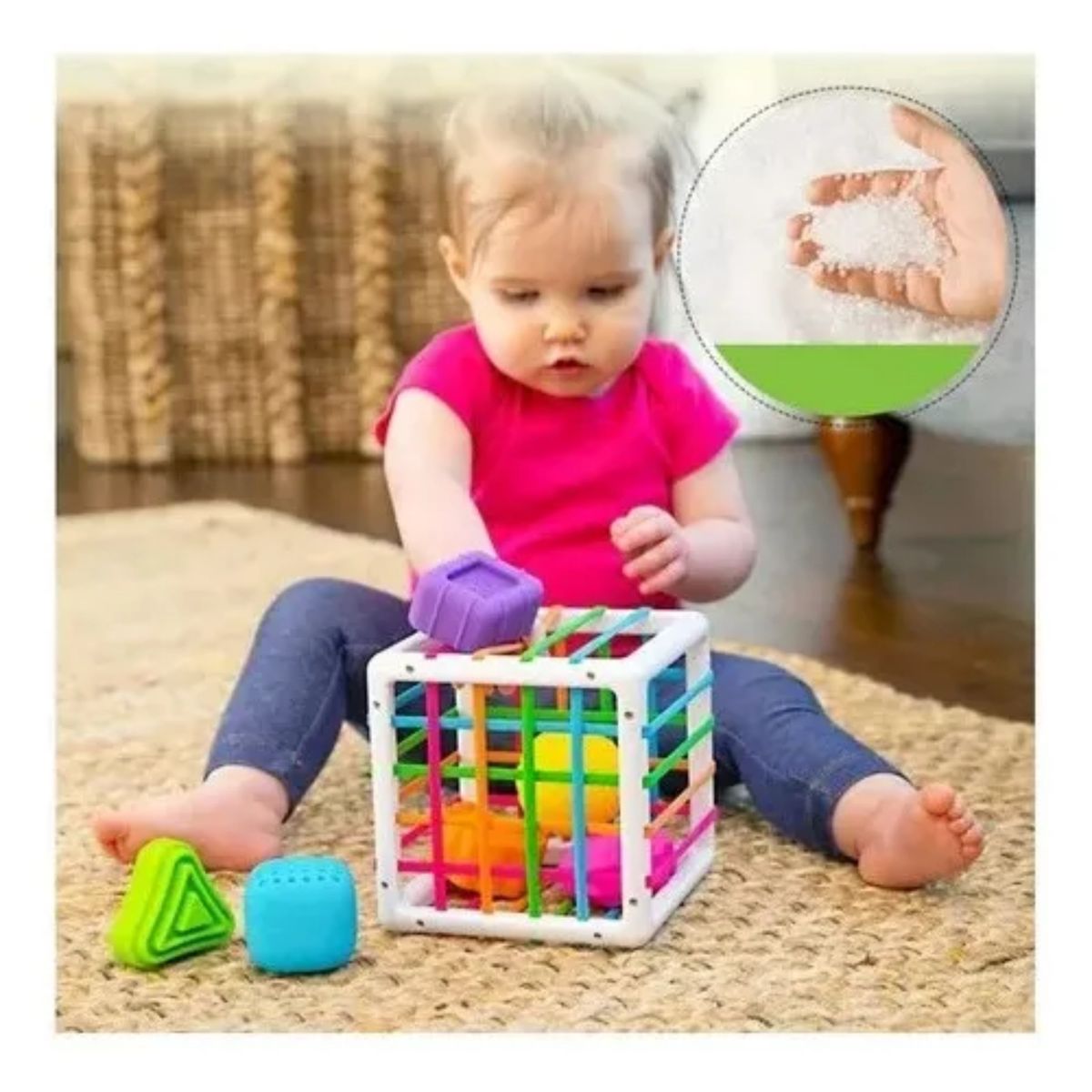 GENERICO - Juguete Interactivo De Habilidad Motora Cubo Montessori