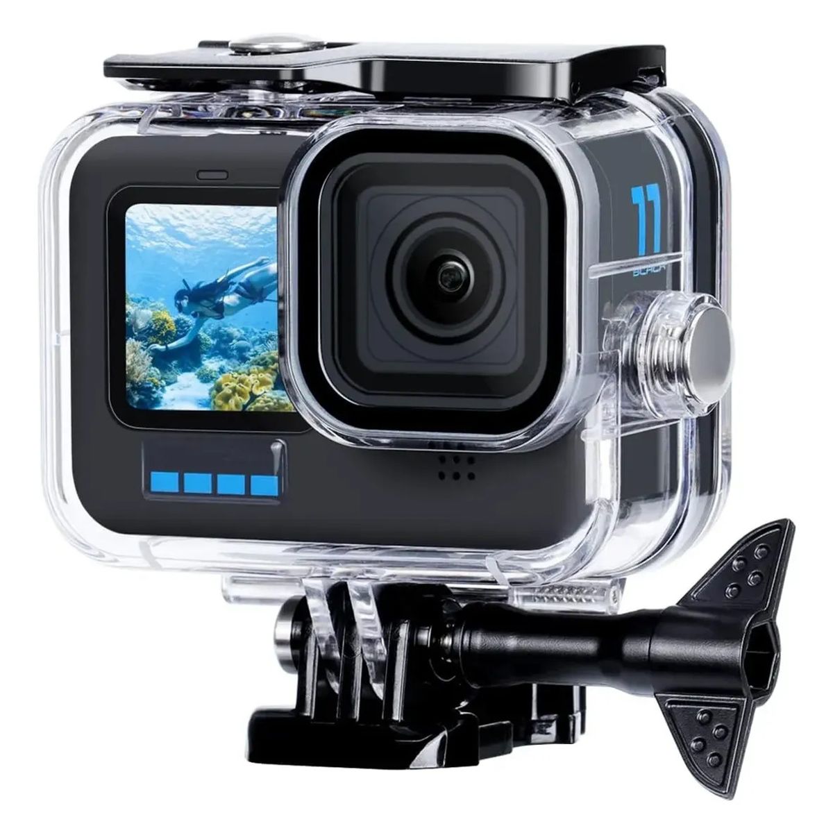 GENERICO - Carcasa Sumergible 60m Para Gopro Hero 9,10,11,12,13