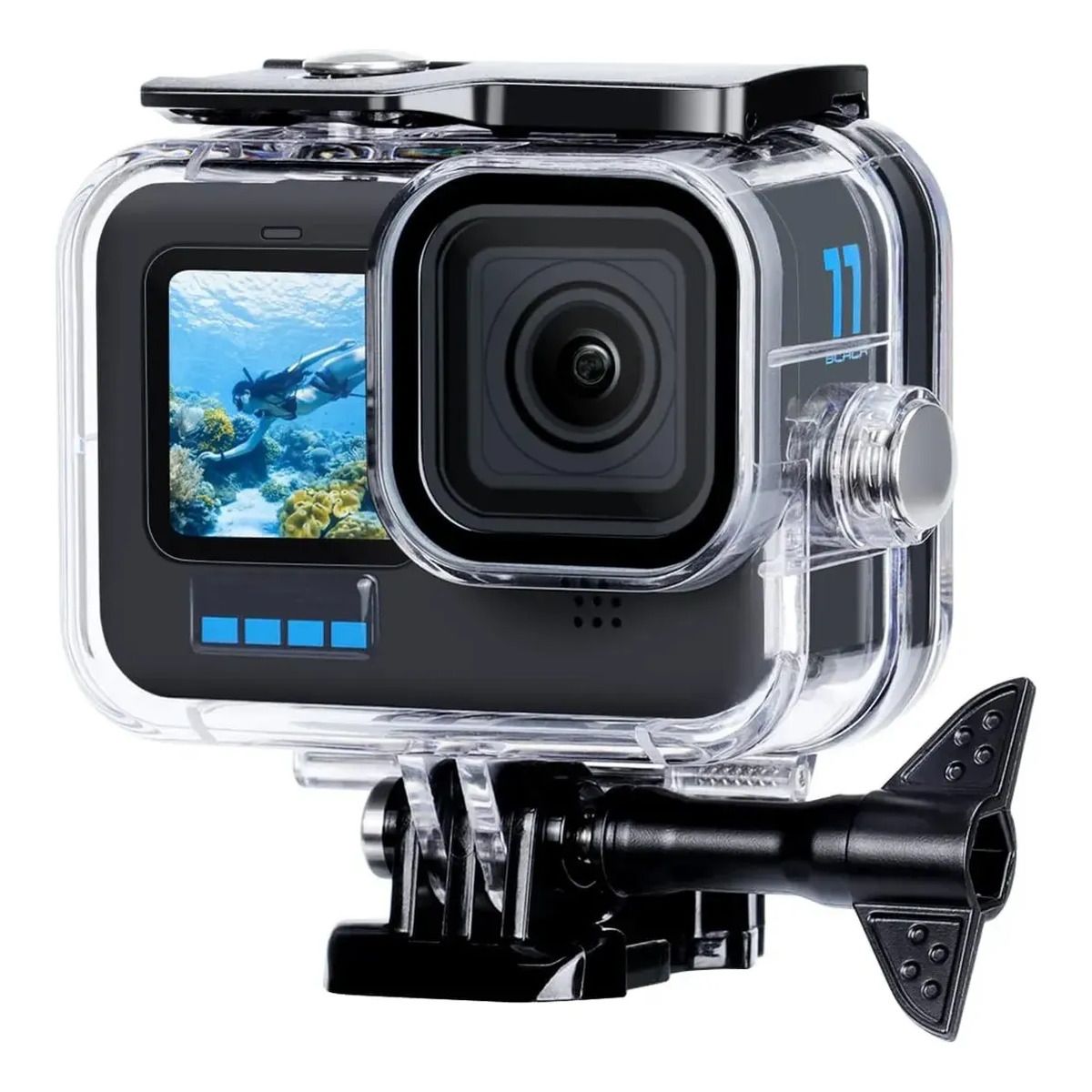GENERICO - Carcasa Sumergible 60m Para Gopro Hero 9,10,11,12,13