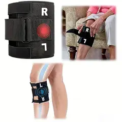 GENERICO - Rodillera Compresión Ajustable Negra, Alivia Dolor