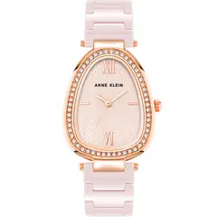 ANNE KLEIN - Reloj con Caja Cerámica, Esfera Nácar, Resistente al Agua, Elegancia de Lujo