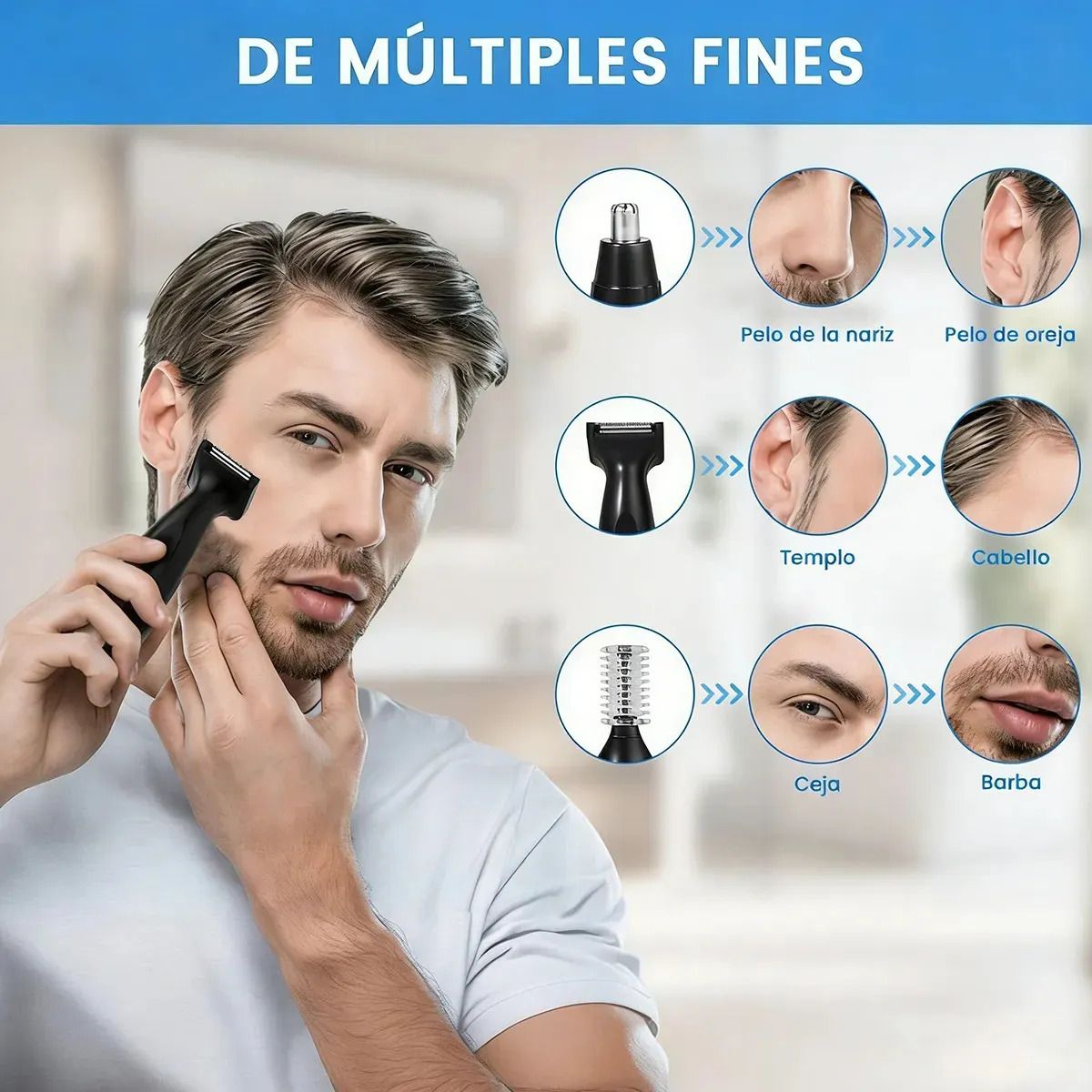 GENERICO - Afeitadora Recortadora Set Recargable Regalos Para Hombres