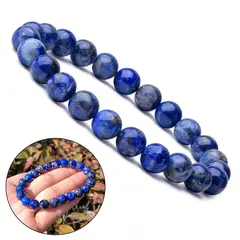 GENERICO - Pulsera De Lapislázuli Azul De 8 Mm, Piedra Guardiana